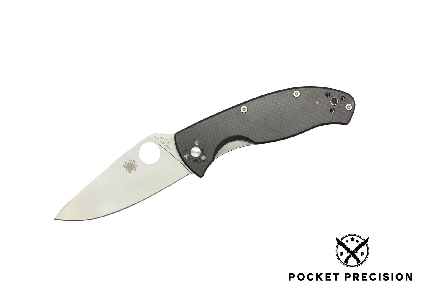 Spyderco C122CFP Tenacious, 3.39" 8Cr13MoV Plain Blade, Carbon Fiber Handle