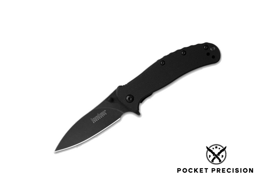 Kershaw Zing Assisted Opening Liner Lock Knife Black G-10 (3" Black SW)