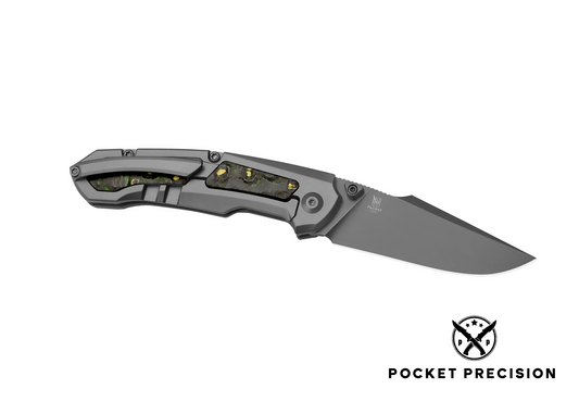 Kizer Feweed | S90V | Titanium+ Fat Carbon（Toxic Storm）| Ki3694A2